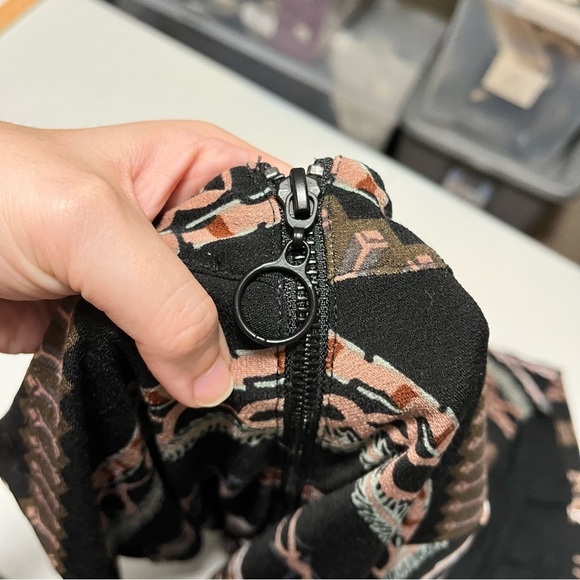 Free People Stella Graphic Print Mini Dress Black Combo Size Small O2 - Picture 5 of 7